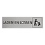 CombiCraft Aluminium deurbordje Laden en lossen 165 x 45 mm - per 1 stuk