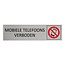 CombiCraft Aluminium deurbordje Mobiele telefoons verboden 165 x 45 mm - per 1 stuk