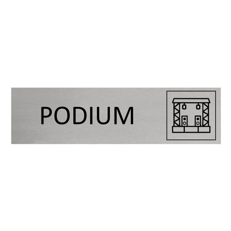 Aluminium deurbordje Podium 165 x 45 mm - per 1 stuk