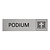 CombiCraft Zilver aluminium deurbordje Podium