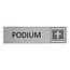 Aluminium deurbordje Podium 165 x 45 mm - per 1 stuk