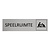 CombiCraft Zilver aluminium deurbordje Speelruimte