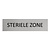 Zilver aluminium deurbordje Steriele zone