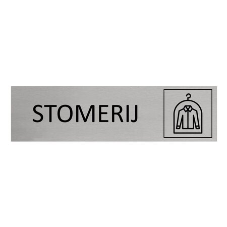 Aluminium deurbordje Stomerij 165 x 45 mm - per 1 stuk