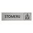 Aluminium deurbordje Stomerij 165 x 45 mm - per 1 stuk