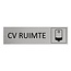Aluminium deurbordje CV ruimte 165 x 45 mm - per 1 stuk