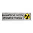 CombiCraft Aluminium deurbordje Radioactieve stoffen — verboden toegang 165 x 45 mm - per 1 stuk