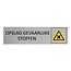 CombiCraft Aluminium deurbordje Opslag gevaarlijke stoffen 165 x 45 mm - per 1 stuk