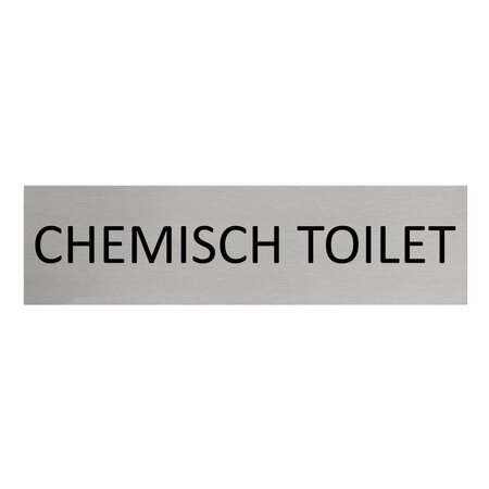 Aluminium deurbordje Chemisch toilet 165 x 45 mm - per 1 stuk