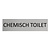 Zilver aluminium deurbordje Chemisch toilet