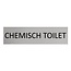 Aluminium deurbordje Chemisch toilet 165 x 45 mm - per 1 stuk