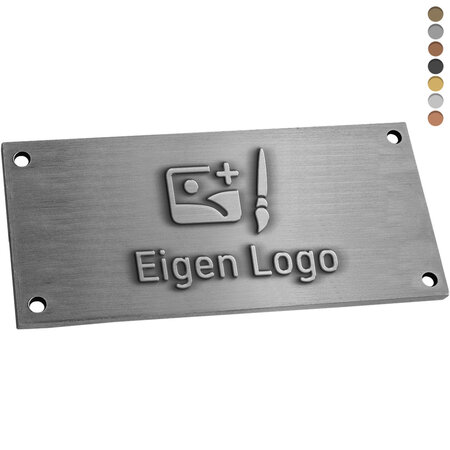 CombiCraft Gegoten logo plaatje 120x48mm met gaten vanaf 50 stuks