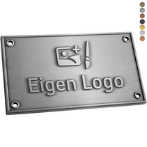 Gegoten logo plaatje 130x90mm
