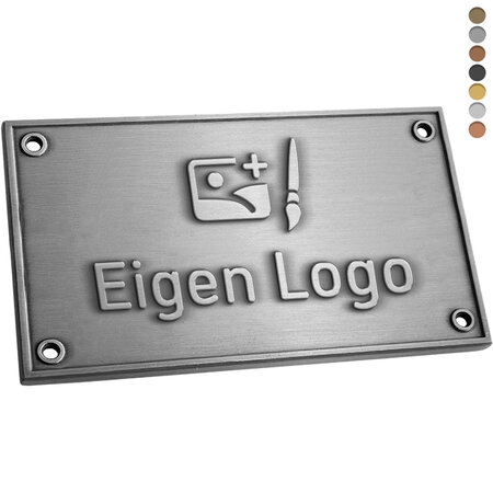 CombiCraft Gegoten logo plaatje 130x90mm met gaten vanaf 50 stuks