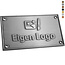 Gegoten logo plaatje 130x90mm met gaten vanaf 50 stuks