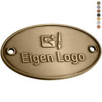Gegoten logo plaatje 110x75mm
