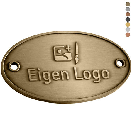 CombiCraft Gegoten logo plaatje 110x75mm met gaten vanaf 100 stuks