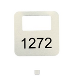 CombiCraft Garderobemunten Brittany aluminium 35x35mm eigen nummering zilver - per stuk