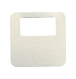 CombiCraft Garderobemunten Brittany aluminium 35x35mm eigen nummering zilver - per stuk