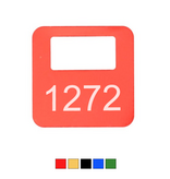 CombiCraft Garderobemunten Brittany aluminium 35x35mm eigen nummering - per stuk