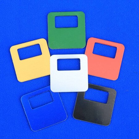 CombiCraft Garderobemunten Brittany aluminium 35x35mm eigen nummering - per stuk