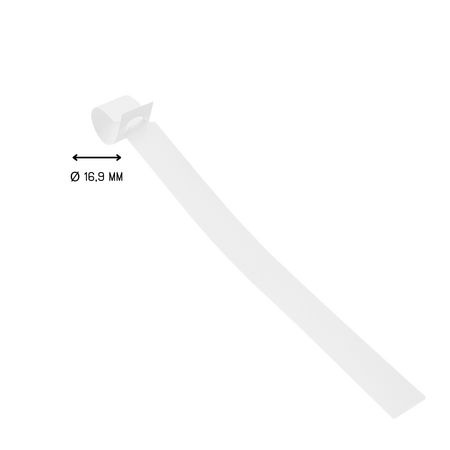 Sleufetiketten op rol 200x13mm beschrijfbaar wit - per 1000 etiketten