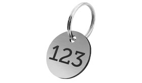 Sleutelhanger met nummer