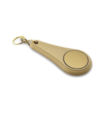 CombiCraft Hotel sleutelhanger Wellness van kunststof in lichtbruin, blanco of met gravering - per 1 stuk