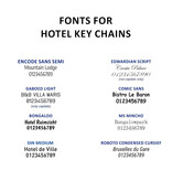 CombiCraft Hotel sleutelhanger Wellness van kunststof in lichtbruin, blanco of met gravering - per 1 stuk