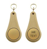 CombiCraft Hotel sleutelhanger Wellness van kunststof in lichtbruin, blanco of met gravering - per 1 stuk