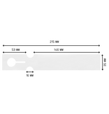 Sleufetiketten 215 x 35 mm op rol voor thermal transferprinter - 200 etiketten