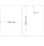 Blanco hangetiketten 105x148,5mm voor laserprinters wit - per 400 etiketten