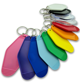 CombiCraft Blanco Hunter hotel sleutelhanger van kunststof met Amerikaanse motel look in 12 verschillende kleuren in 88x45mm