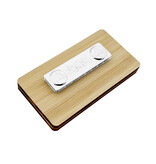 CombiCraft Bamboe naambadge met venster 72x38mm eigen ontwerp - per stuk