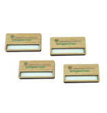 CombiCraft Bamboe naambadge met venster 72x38mm eigen ontwerp - per stuk
