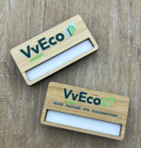 CombiCraft Bamboe naambadge met venster 72x38mm eigen ontwerp - per stuk