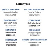 Metalen hotel sleutelhanger Classico 29x108mm met gravering goudkleurig - per stuk