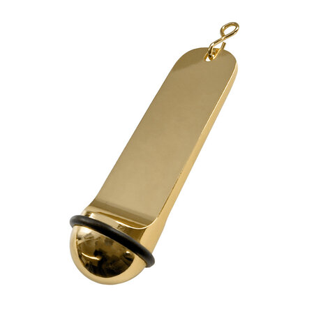 Metalen hotel sleutelhanger Classico 29x108mm goudkleurig met gravering - per stuk