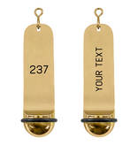 Metalen hotel sleutelhanger Classico 29x108mm met gravering goudkleurig - per stuk