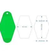 CombiCraft Hotel sleutelhanger Hunter met eigen ontwerp  88x45mm van kunststof - per 1 stuk