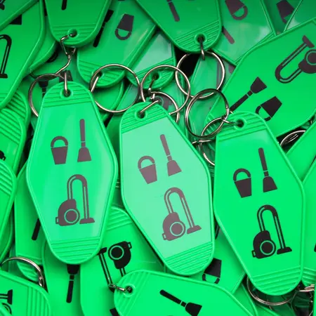 CombiCraft Hotel sleutelhanger Hunter met eigen ontwerp  88x45mm van kunststof - per 1 stuk