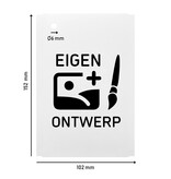 Kunststof hangetiketten 102x152mm met eigen ontwerp - per 100 stuks
