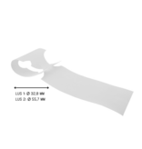 CombiCraft Sleufetiketten Giant in wit 381x75mm voor thermo transferprinters op rol - 250 stuks