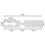 CombiCraft Sleufetiketten Giant in wit 381x75mm voor thermo transferprinters op rol - 250 stuks