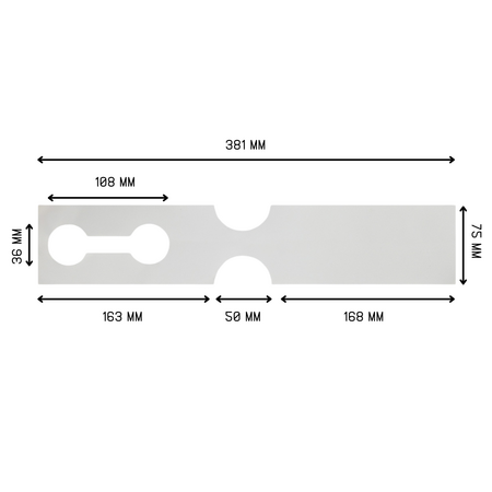 CombiCraft Sleufetiketten Giant in wit 381x75mm voor thermo transferprinters op rol - 250 stuks