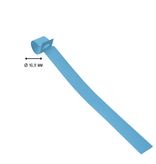 Sleufetiketten op rol 200x13mm beschrijfbaar blauw - per 1000 etiketten