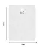 Hangetiketten op rol 75x100mm met gat wit - per 1000 etiketten