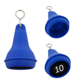 Hotel sleutelhanger Mayfair van kunststof in blauw,  blanco of met gravering - per 1 stuk