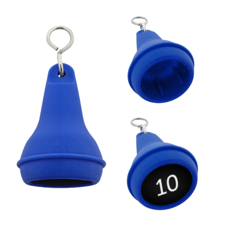 Hotel sleutelhanger Mayfair van kunststof in blauw,  blanco of met gravering - per 1 stuk