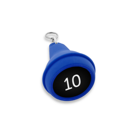 Hotel sleutelhanger Mayfair van kunststof in blauw,  blanco of met gravering - per 1 stuk